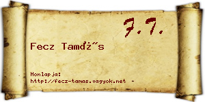 Fecz Tamás névjegykártya